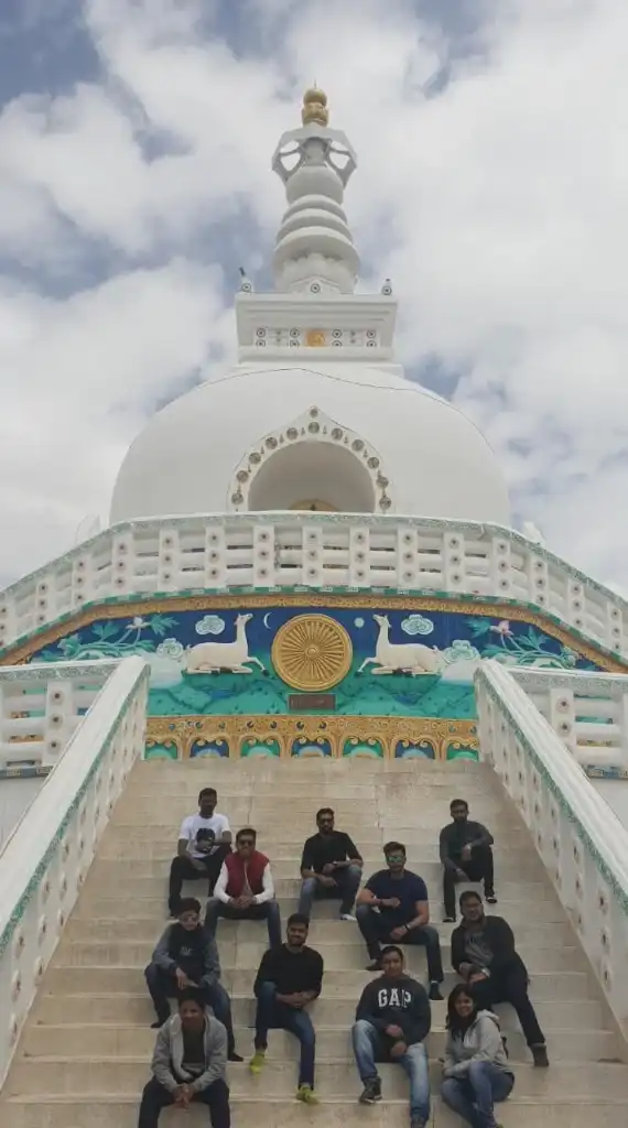Shanti Stupa Leh Group Photo
