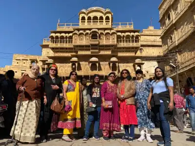 Tour Group at Patwon Ki Haveli Jaisalmer