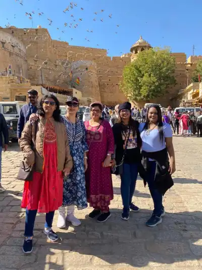 Tour Group at Jaisalmer Fort entrance
