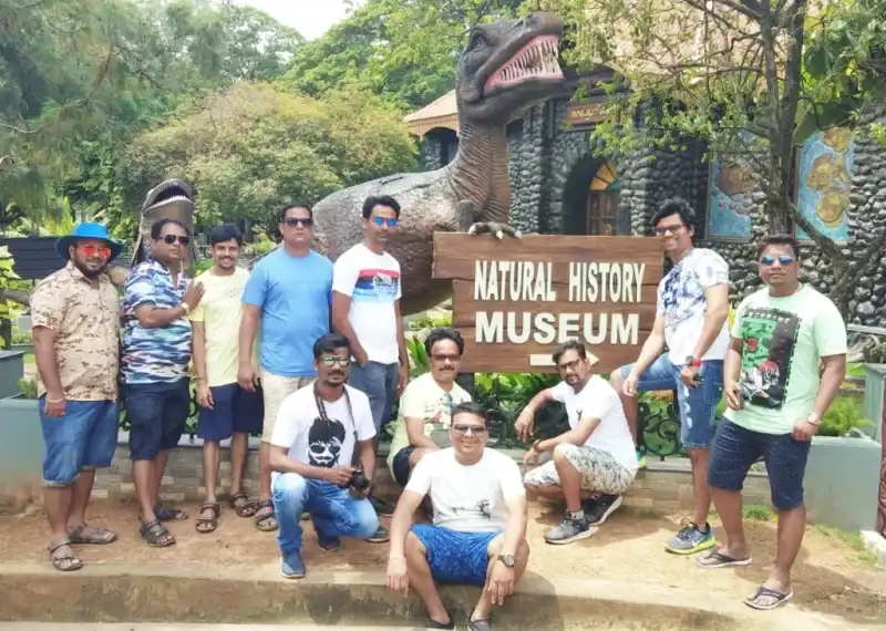 Tour Group by the beach South India