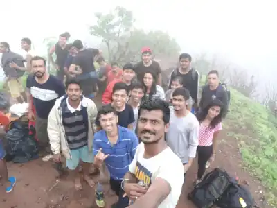 Tour Group selfie on Kalavantin Durg Trek